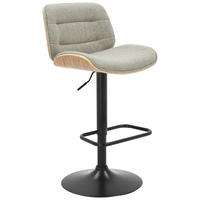BARHOCKER in Naturfarben, Schwarz, Beige  - Beige/Schwarz, MODERN, Holz/Textil (47/87/109/50cm) - Livetastic