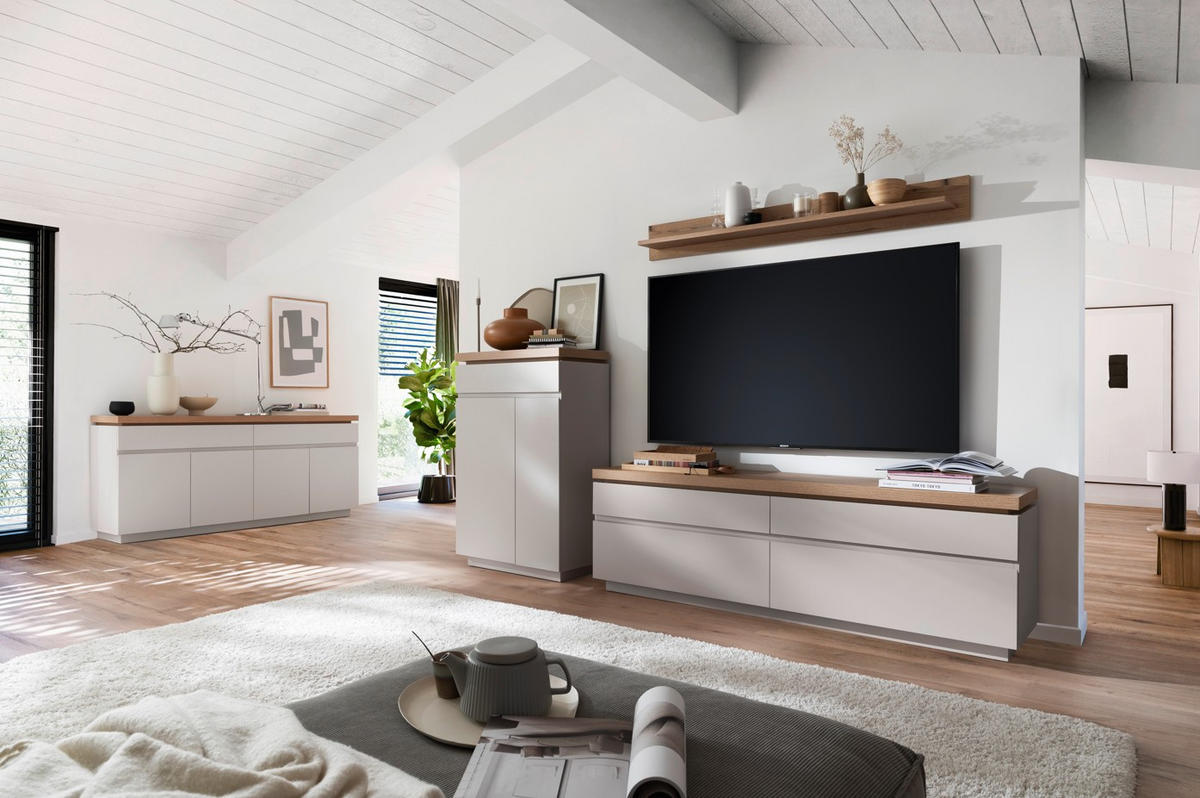 HIGHBOARD  75/116/40 cm 1 Schublade(n)  - Kaschmir/Eichefarben, Design, Holzwerkstoff (75/116/40cm) - Livetastic