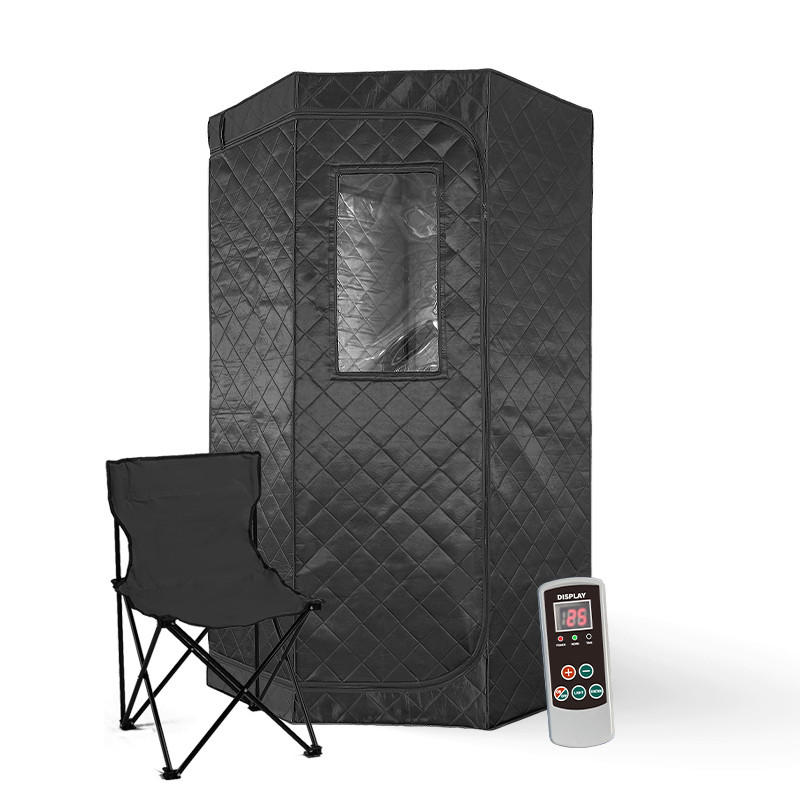 INFRAROTKABINE für 1 Personen  - Schwarz, KONVENTIONELL, Kunststoff (90/190/90cm) - Sanotechnik
