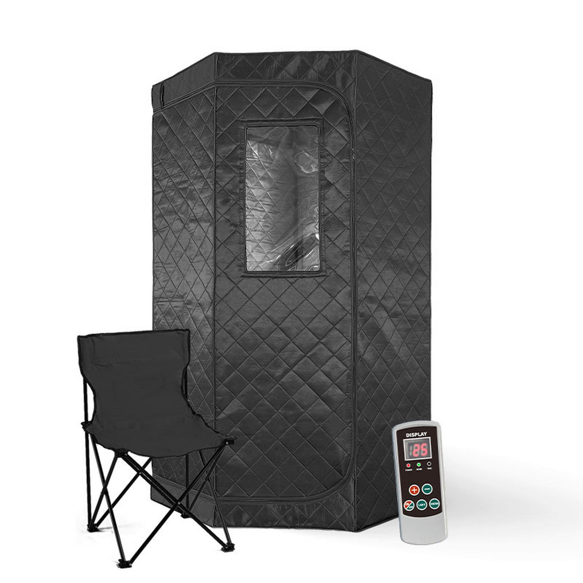 INFRAROTKABINE für 1 Personen  - Schwarz, KONVENTIONELL, Kunststoff (90/190/90cm) - Sanotechnik