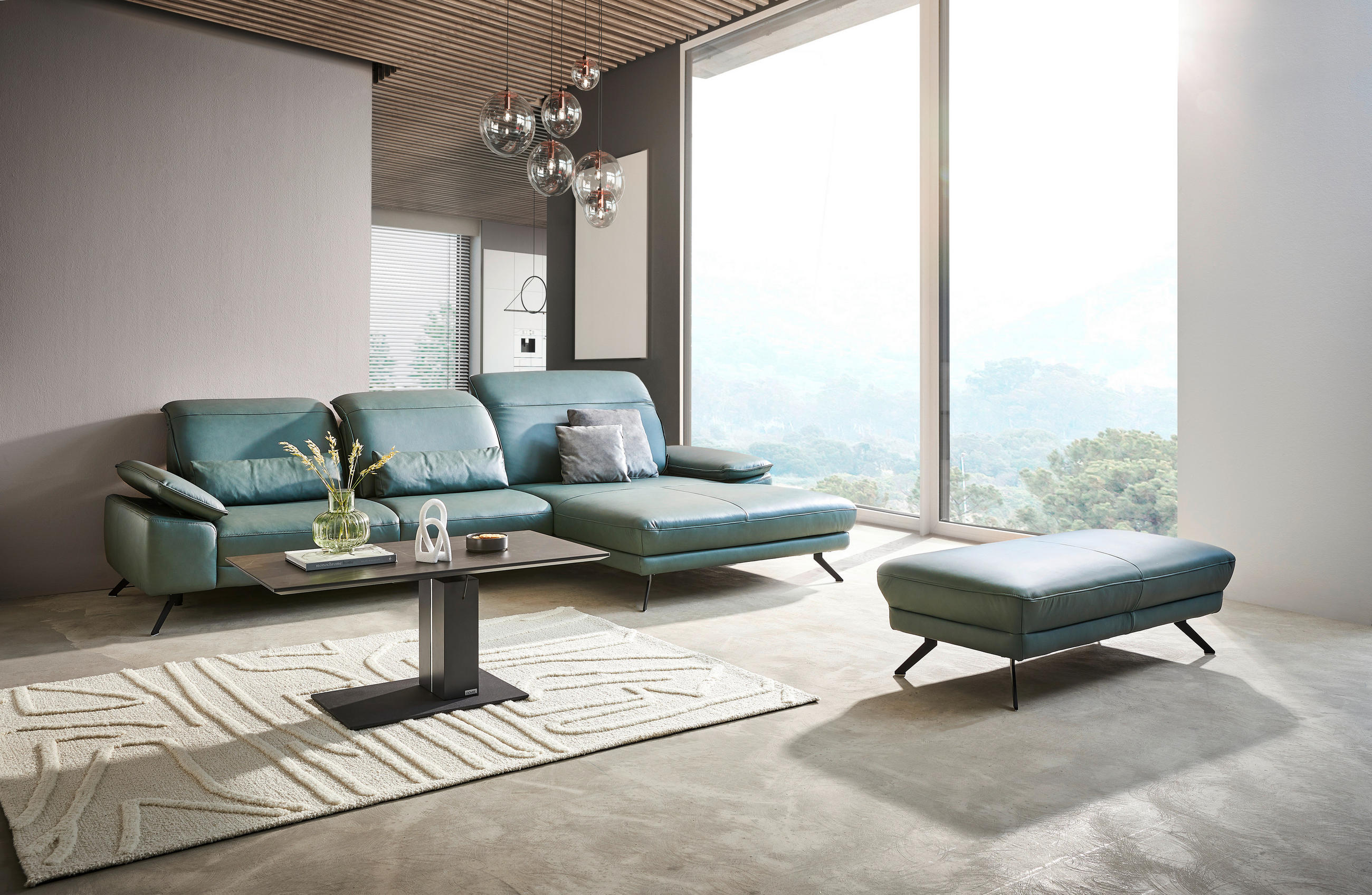COUCHTISCH 110/59/47-66 cm rechteckig Anthrazit, Schwarz  - Anthrazit/Schwarz, Design, Keramik/Holzwerkstoff (110/59/47-66cm) - Dieter Knoll