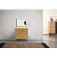 KOMMODE Line  in 80/85/40 cm  - Eichefarben/Schwarz, Design, Holzwerkstoff/Metall (80/85/40cm) - Carryhome