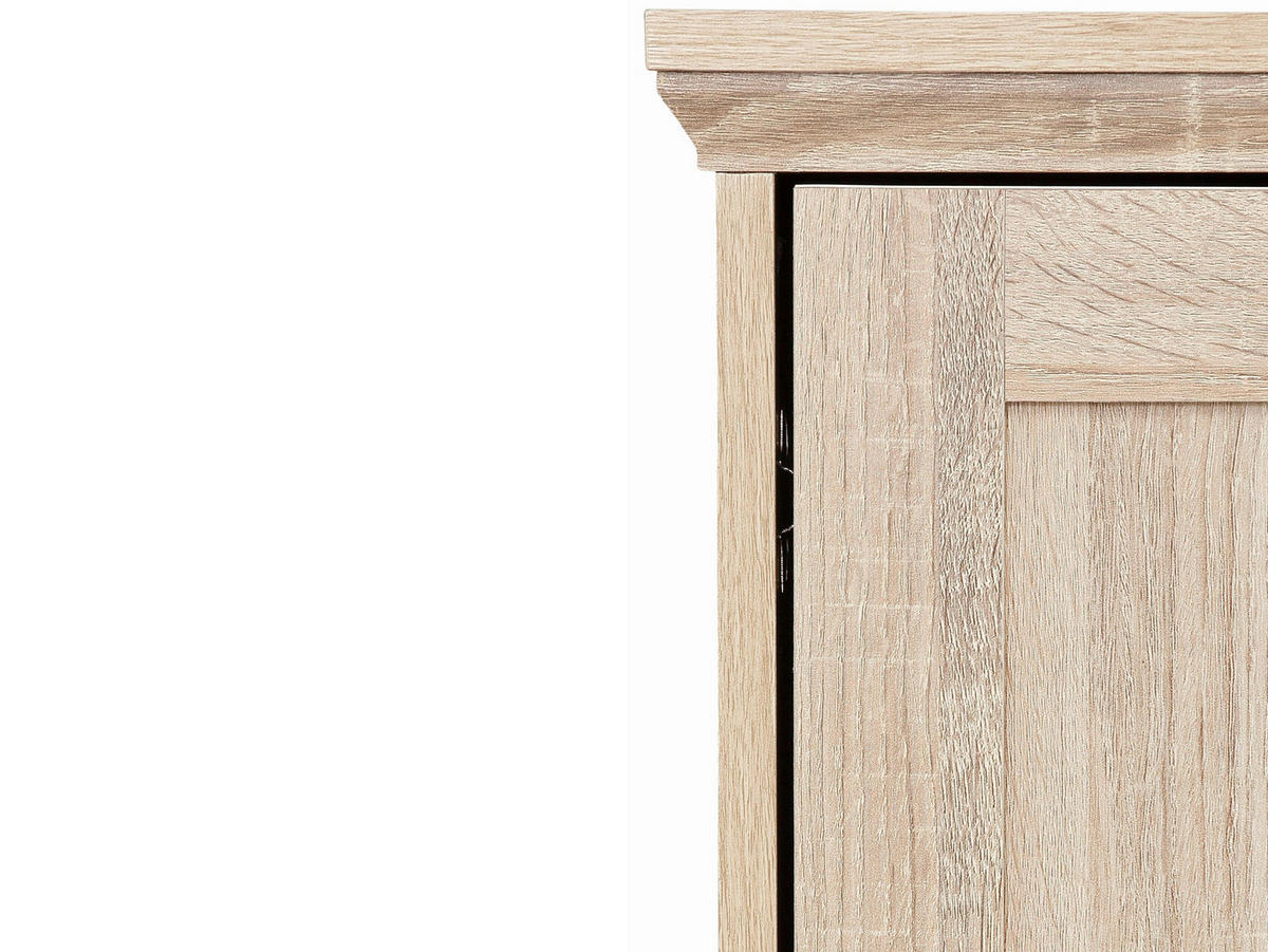 SIDEBOARD NANTES 118/80/39 cm  - Eichefarben/Silberfarben, Design, Holzwerkstoff/Metall (118/80/39cm) - Livetastic
