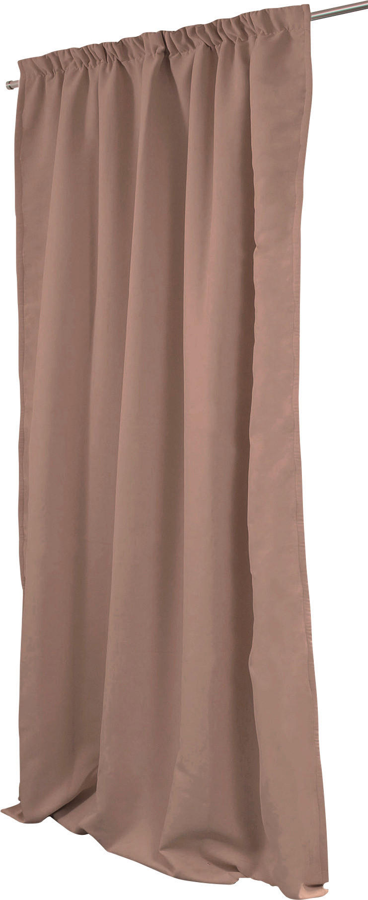 WÄRMESCHUTZVORHANG Verdunkelung 145/260 cm   - Braun, Design, Textil (145/260cm)