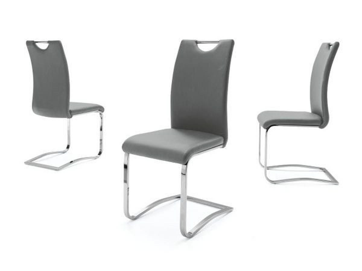 SCHWINGSTUHL  Lederauswahl Lederlook  - Grau, Design, Textil/Metall (43/100/57cm) - Carryhome