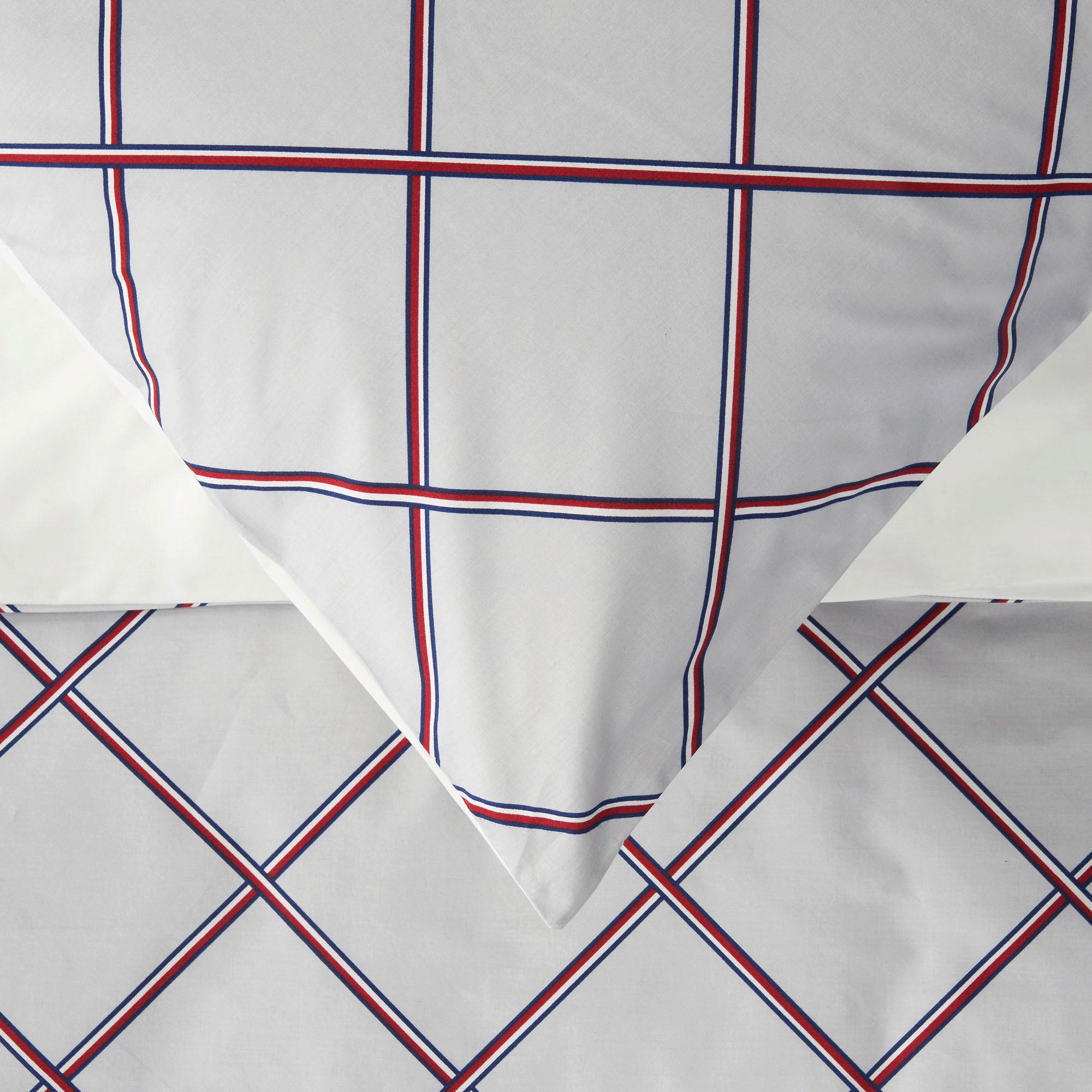 Thumbnail - Tommy Hilfiger Kopfkissenbezug Ribbon Spirit, Silber, Textil, Raute, 40x80 cm, Oeko-Tex® Standard 100, bügelleicht, Wohn...