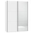 SCHWEBETÜRENSCHRANK 2-türig Weiß - Silberfarben/Weiß, Design, Glas/Metall (152,2/220/46cm) - Jutzler SCHWEBETÜRENSCHRANK 2-türig Weiß - Silberfarben/Weiß, Design, Glas/Metall (152,2/220/46cm) - Jutzler