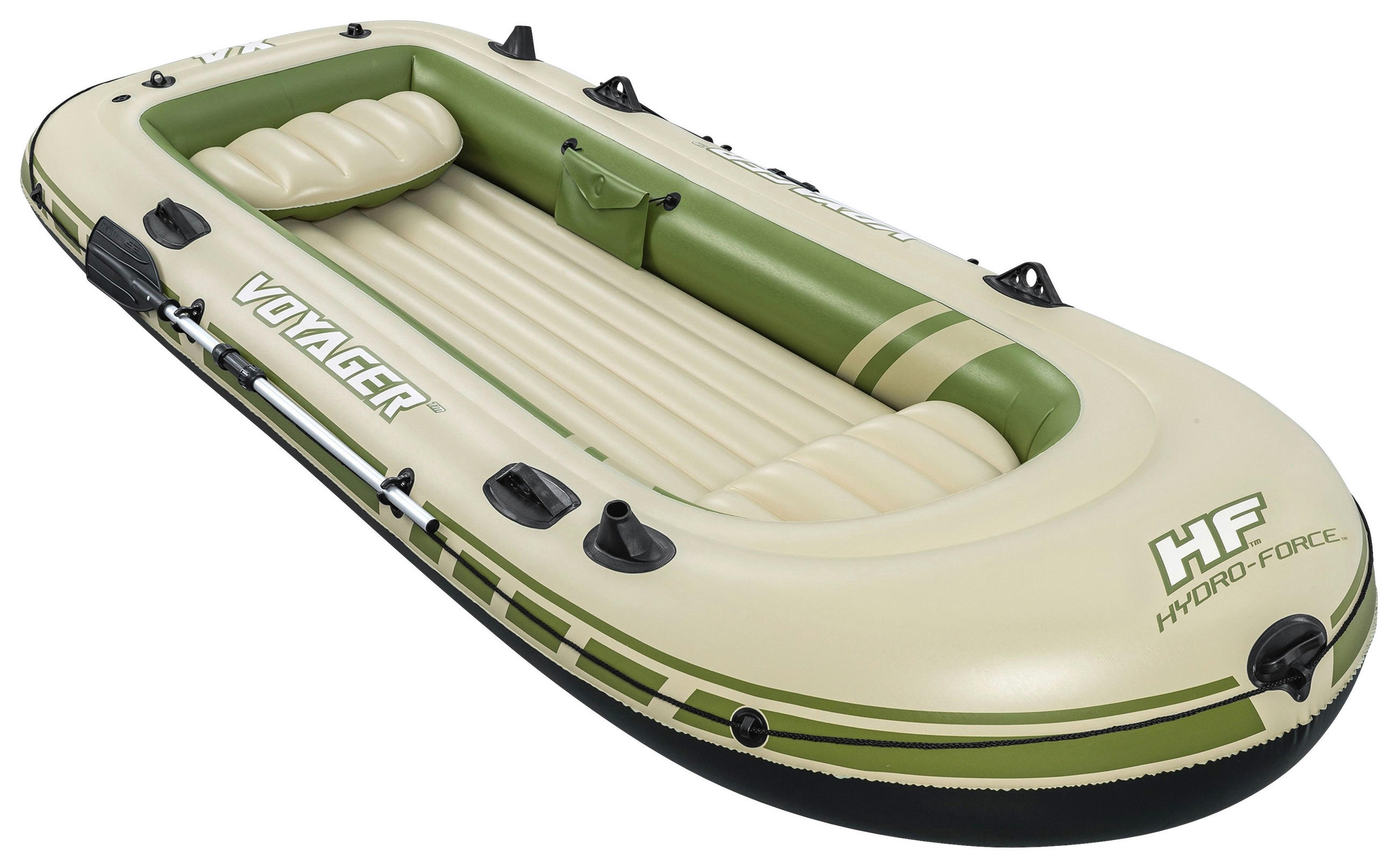 SCHLAUCHBOOT VOYAGER X4 RAFT  - Beige/Grün, KONVENTIONELL, Kunststoff/Metall (350/145/49cm) - Bestway