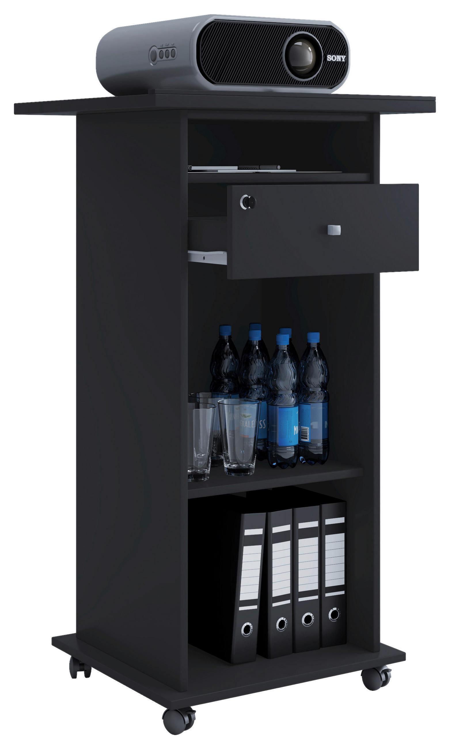 STÅBORD - svart, Modern, trämaterial (60/50/108,3cm) - MID.YOU