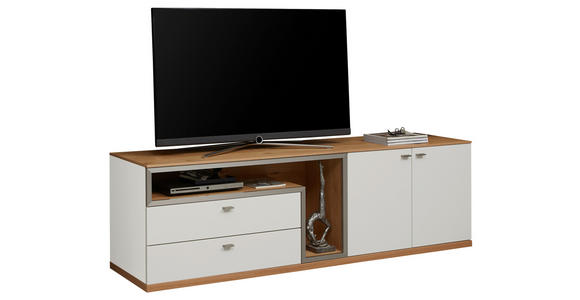 LOWBOARD  in 210,3/64,7/52 cm  - Eichefarben/Alufarben, Design, Holz/Holzwerkstoff (210,3/64,7/52cm) - Dieter Knoll