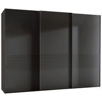 SCHWEBETÜRENSCHRANK 250/217/67 cm 3-türig Graphitfarben  - Graphitfarben, Design, Holzwerkstoff/Metall (250/217/67cm) - Novel