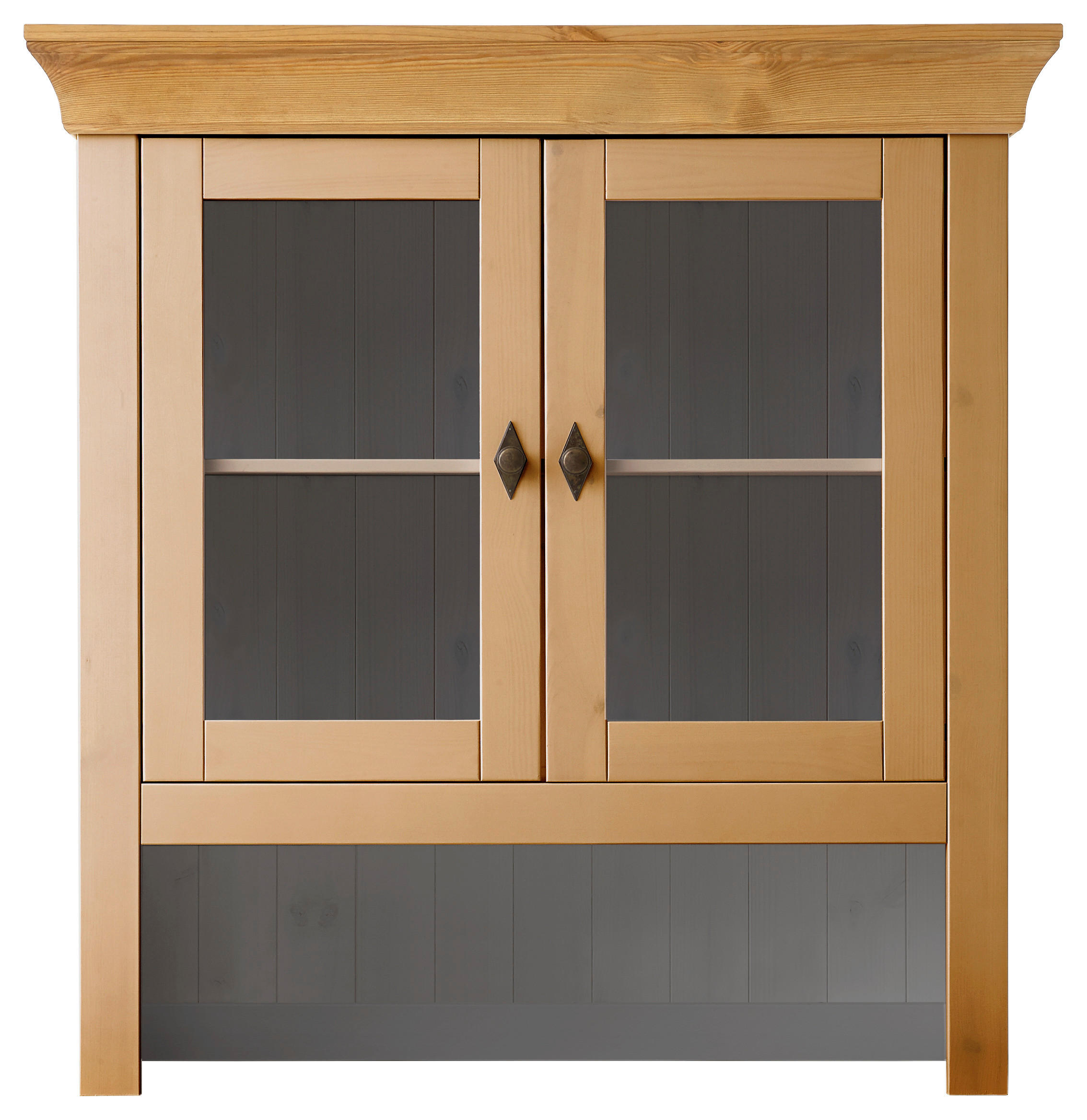BUFFETAUFSATZ - Laugenfarbig/Kupferfarben, ROMANTIK / LANDHAUS, Glas/Holz (108/112/32cm) - Boxxx