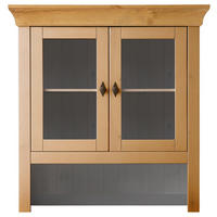 BUFFETAUFSATZ - Laugenfarbig/Kupferfarben, ROMANTIK / LANDHAUS, Glas/Holz (108/112/32cm) - Boxxx