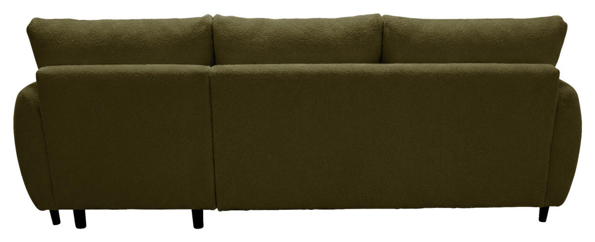 ECKSOFA LAPIT in Chenille Grün  240/170 cm  - Schwarz/Grün, Design, Holz/Textil (240/170cm) - MID.YOU