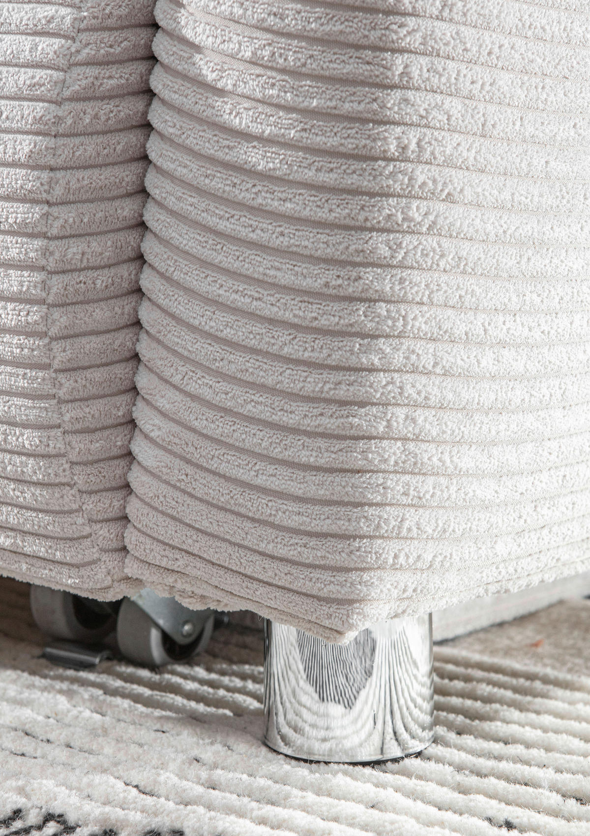 BÄDDSOFFA i manchester mörkgrå  - mörkgrå/kromfärg, Design, textil/plast (176/81/98cm) - MID.YOU