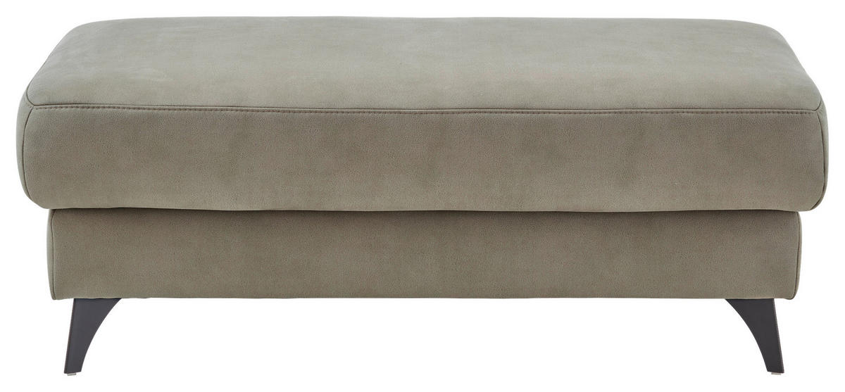 HOCKER Dieter Knoll Mikrofaser Beigebraun  - Beigebraun/Schwarz, Design, Textil/Metall (131/47/68cm) - Dieter Knoll