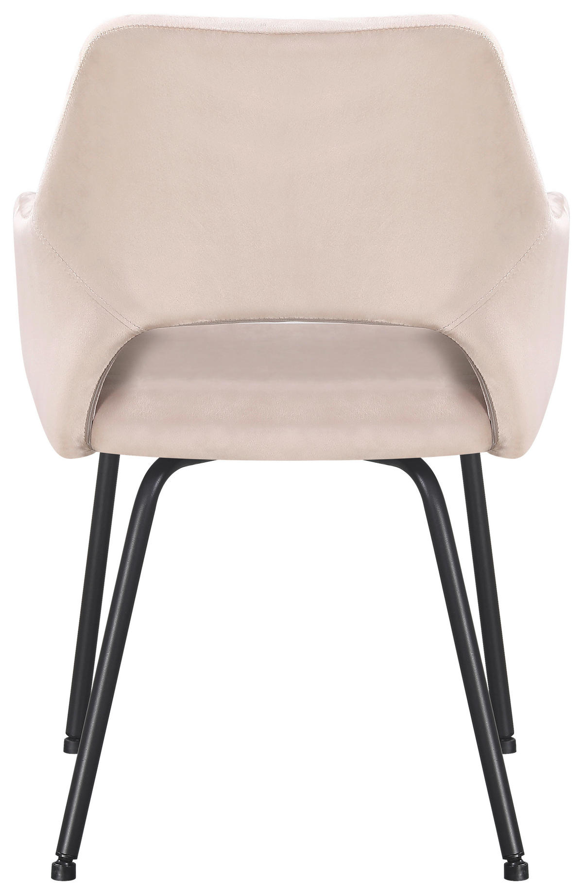 Armlehnstuhl Jonny järn manchester  - beige/svart, Klassisk, metall/textil (58/86/59cm)