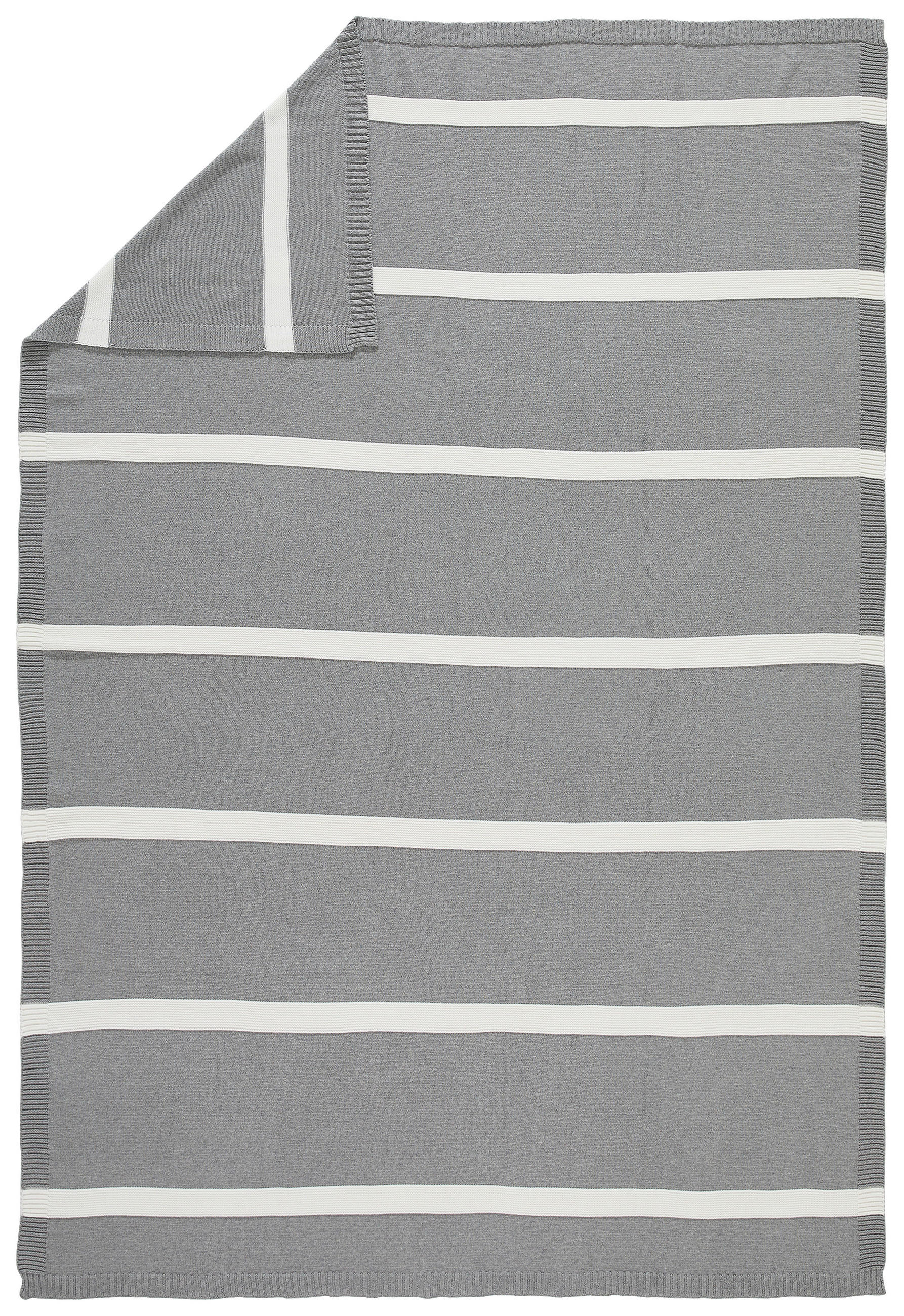 DEKORAČNÁ PRIKRÝVKA, bavlna, 130/180 cm - krémová/svetlosivá, Basics, textil (130/180cm) - Esposa
