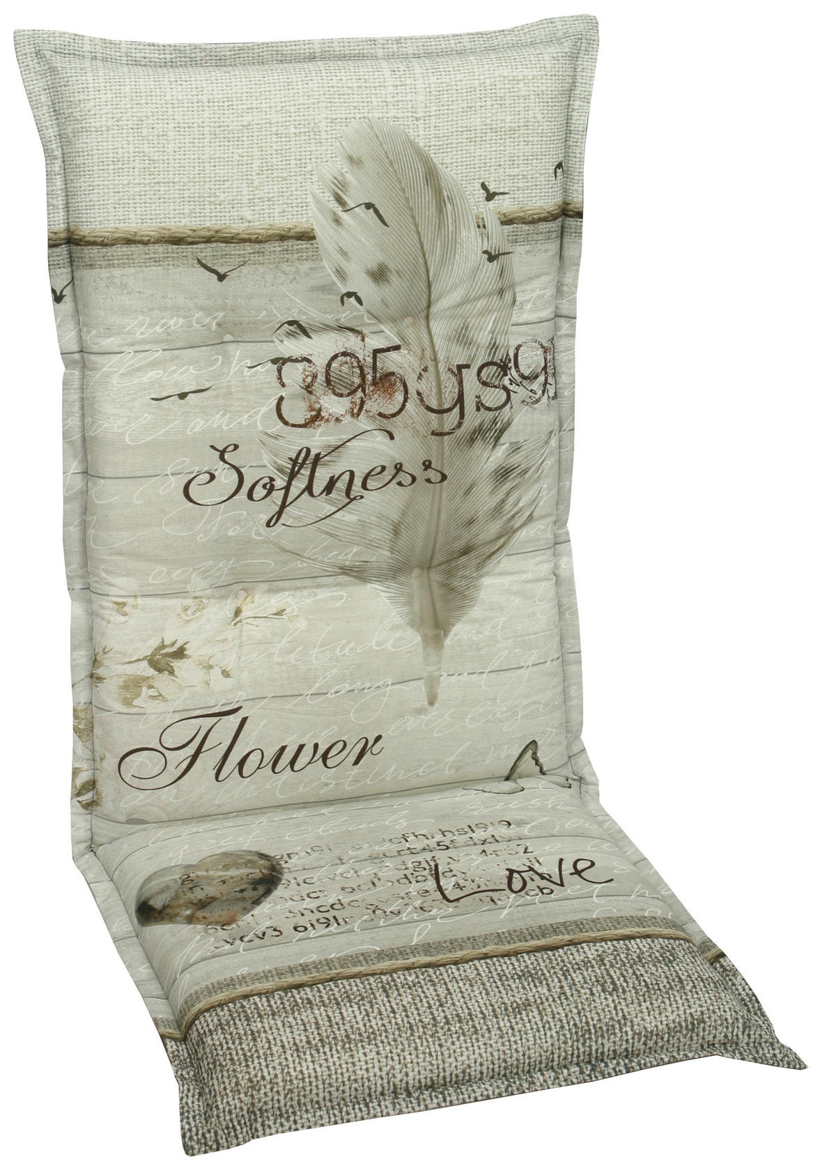 PERNĂ PENTRU SCAUN - bej/gri, Design, textil (50cm)