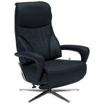 RELAXSESSEL in Leder Dunkelblau  - Edelstahlfarben/Dunkelblau, Design, Leder/Metall (75/106/88cm) - Dieter Knoll