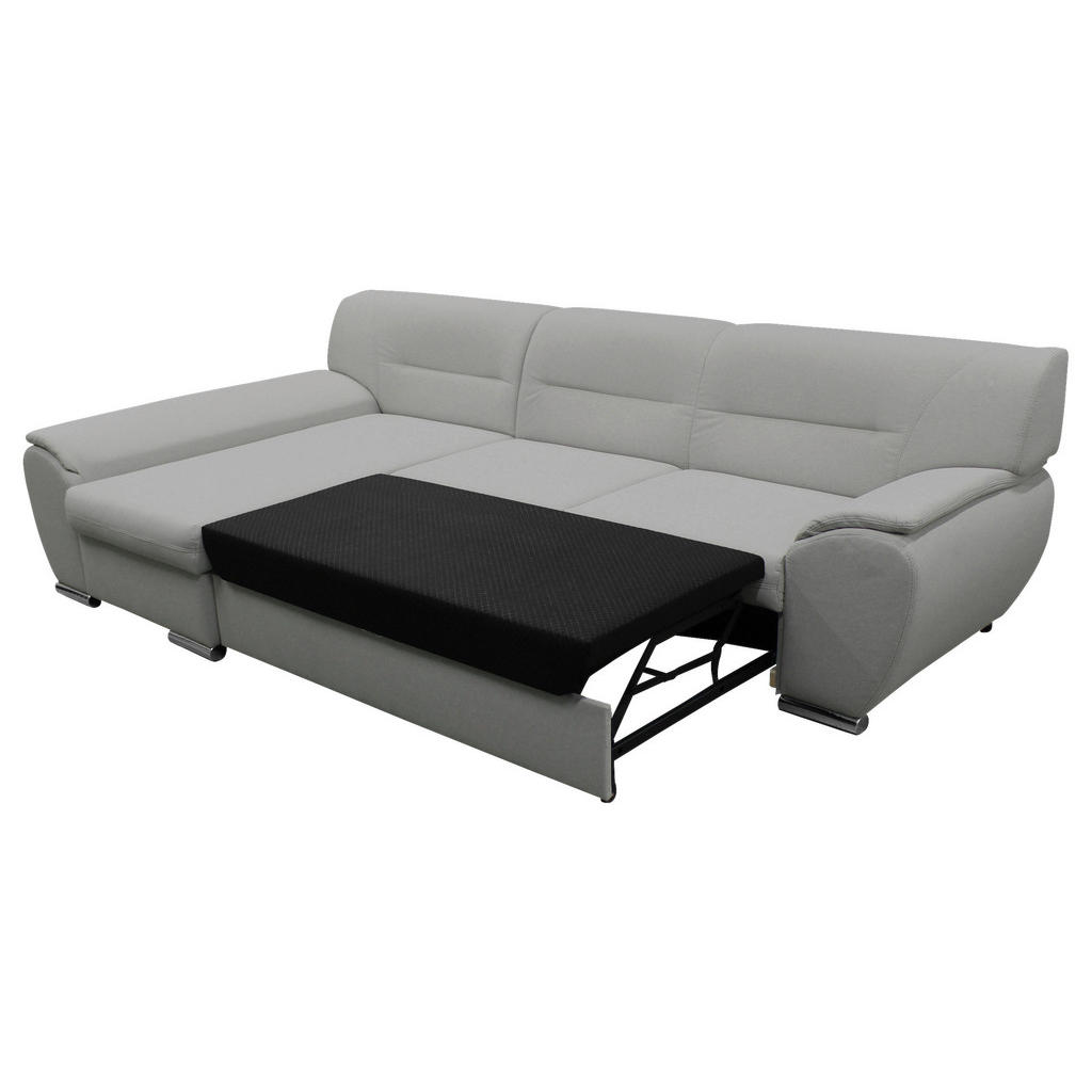 Thumbnail - Mid.you Ecksofa, Hellgrau, Textil, 3-Sitzer, Ottomane links, L-Form, 281x167 cm, Made in EU, Stoffauswahl, seitenverkehr...