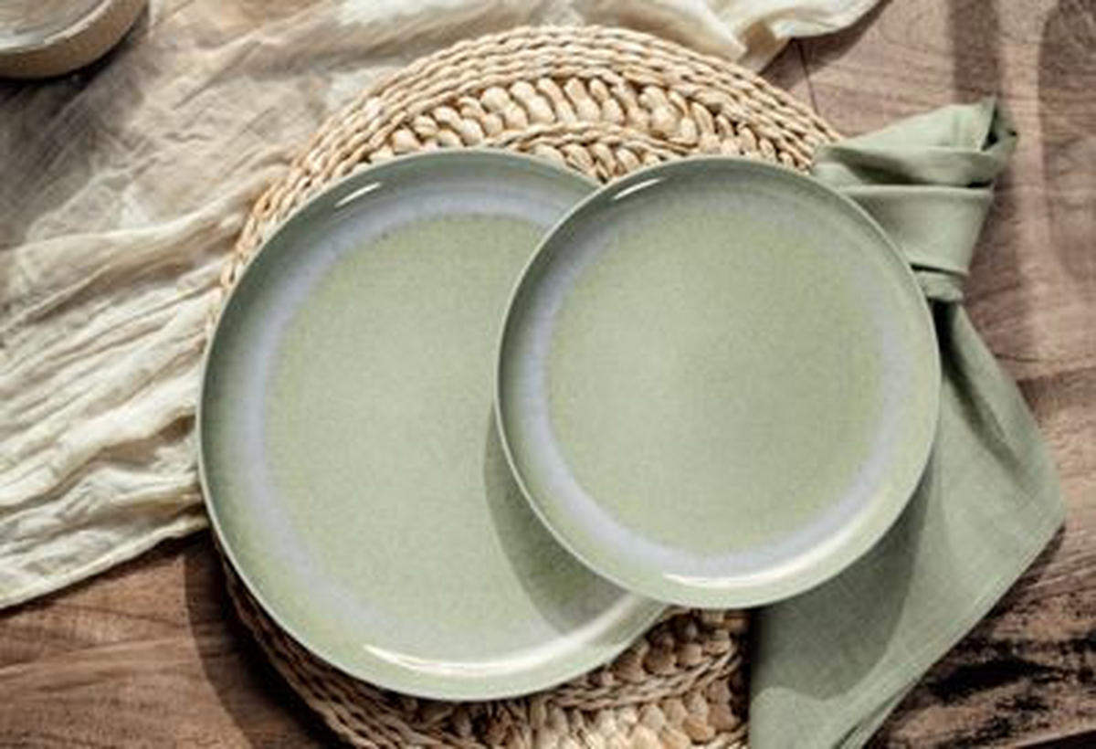 SPEISETELLER Grün 27/3 cm Perlemor Alga  - Grün, Trend, Keramik (27/3cm) - like.Villeroy & Boch