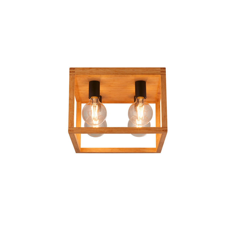 SVJETILJKA STROPNA Square  - Natur, drvo/plastika (36/36/25cm)