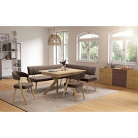 ESSTISCH Wildeiche furniert rechteckig Eichefarben  - Eichefarben, KONVENTIONELL, Holz (160/90/76cm) - Venda