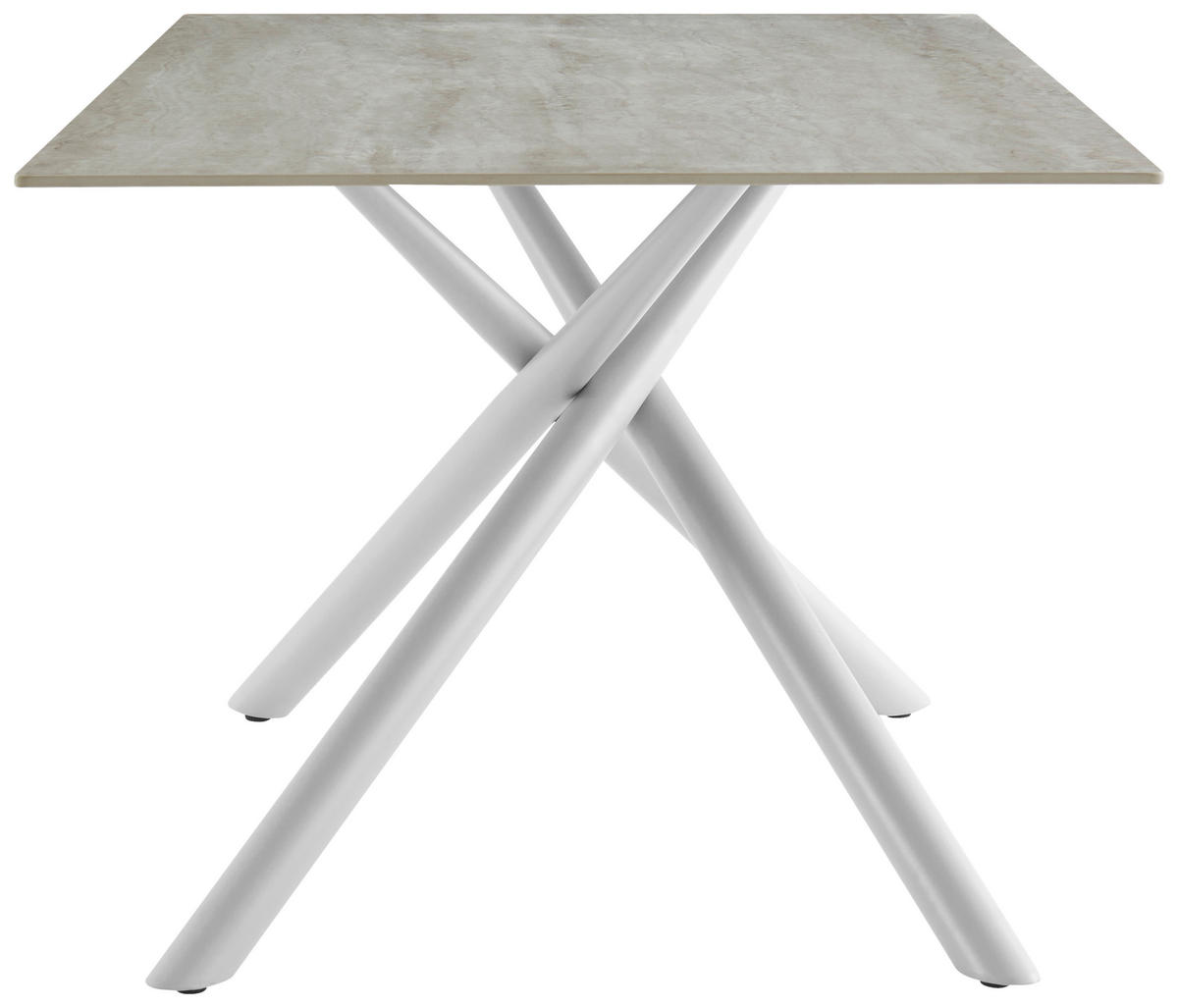 ESSTISCH rechteckig Beige  - Beige, MODERN, Stein/Metall (180/76/90cm) - MID.YOU