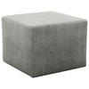 HOCKER Cord, Mikrofaser Hellgrau  - Hellgrau/Schwarz, Design, Kunststoff/Textil (59/44/59cm) - MID.YOU