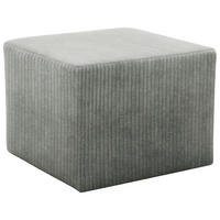 HOCKER Cord, Mikrofaser Hellgrau  - Hellgrau/Schwarz, Design, Kunststoff/Textil (59/44/59cm) - MID.YOU