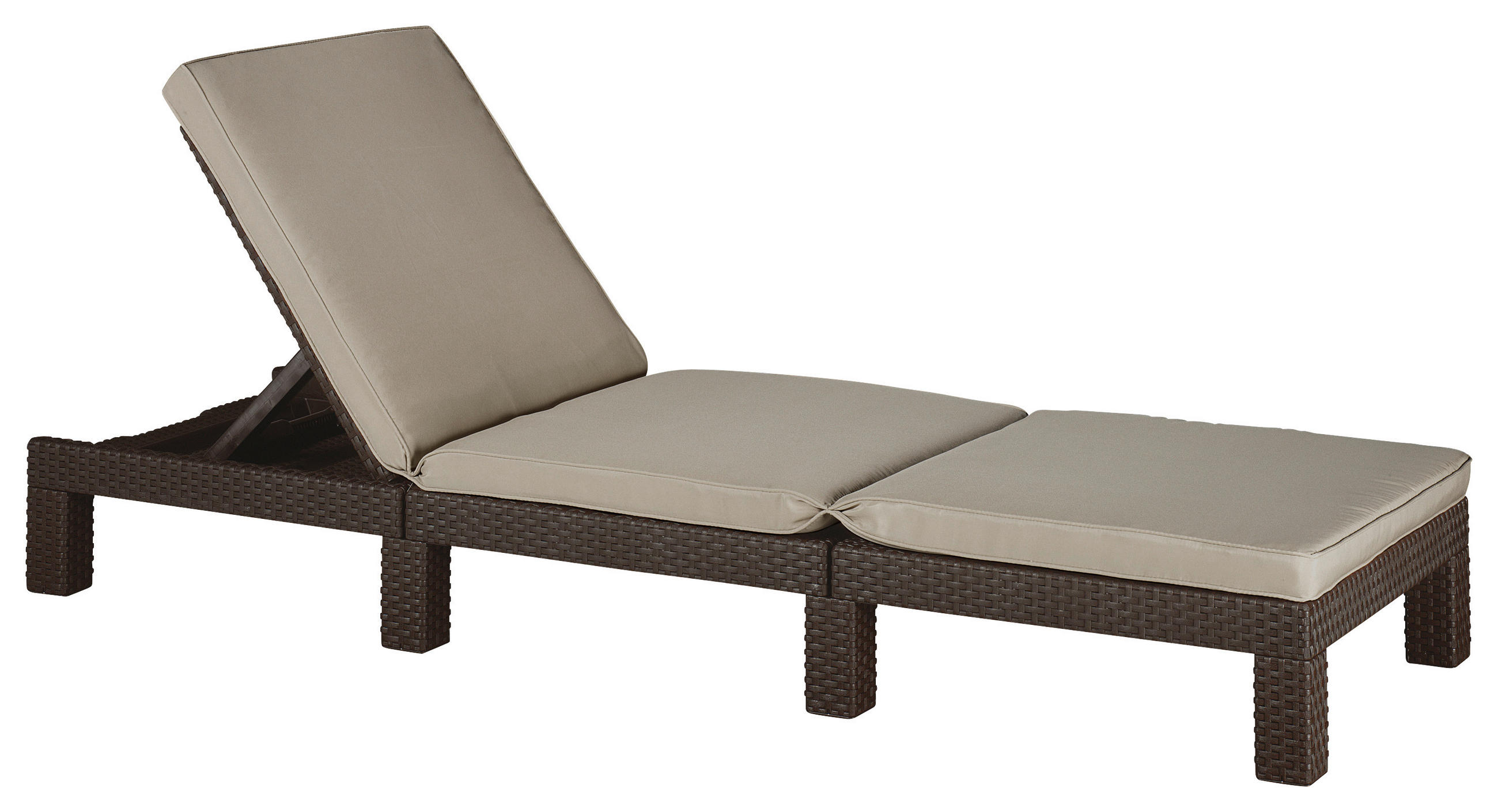 Sonnenliege Daytona Polyrattan Verstellbar Mit Auflage