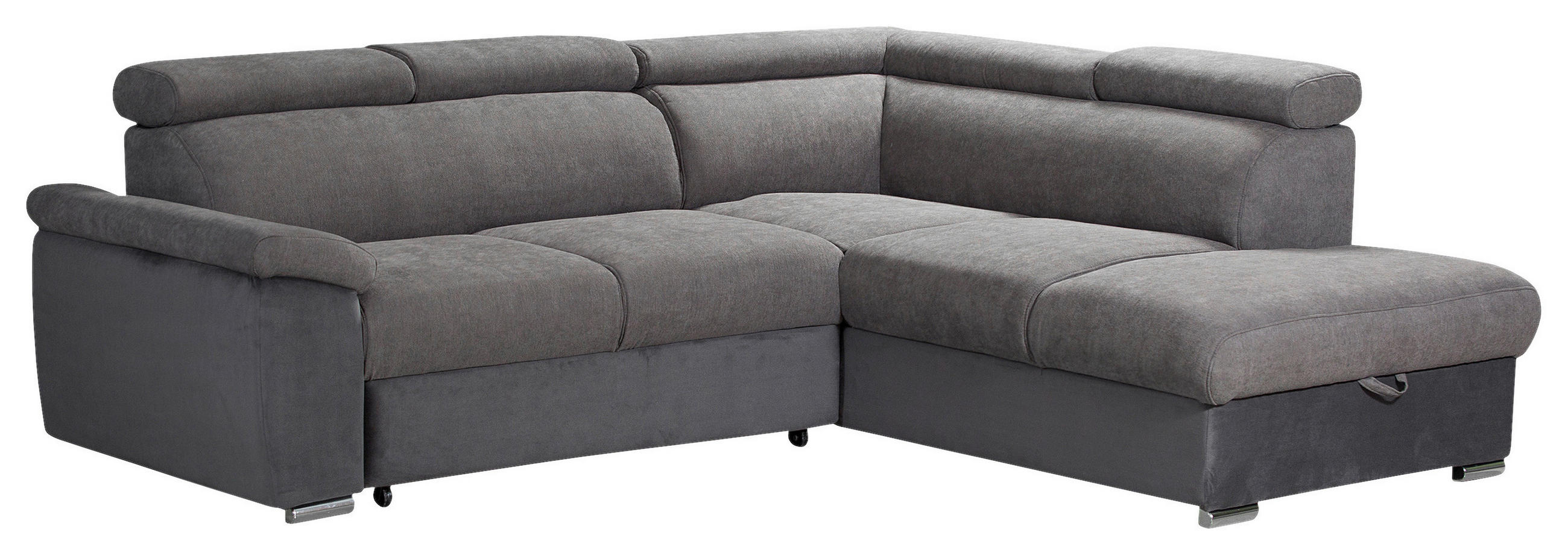 SJEDEĆA GARNITURA drvo, tekstil  siva   - siva, Moderno, drvo/tekstil (242/205cm) - Hom`in