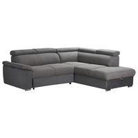 SJEDEĆA GARNITURA drvo, tekstil  siva   - siva, Moderno, drvo/tekstil (242/205cm) - Hom`in