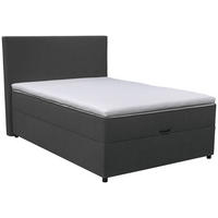 BOXBETT 100/200 cm  Schwarz  - Schwarz, Konventionell, Kunststoff/Textil (100/200cm) - Moderano