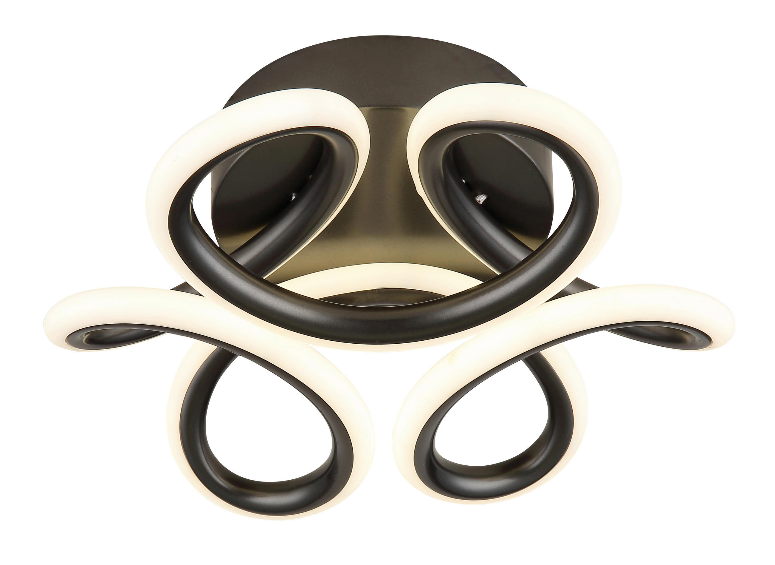 LED-DECKENLEUCHTE  26/10 cm    - Weiss/Anthrazit, Basics, Kunststoff/Metall (26/10cm) - Globo