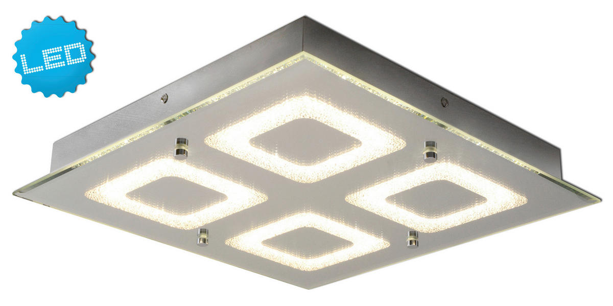 LED-DECKENLEUCHTE   - Chromfarben, Basics, Glas/Metall (5,8cm) - Näve