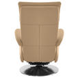 RELAXSESSEL in Leder Hellbraun  - Hellbraun/Edelstahlfarben, Design, Leder/Metall (78/112/85cm) - Cantus