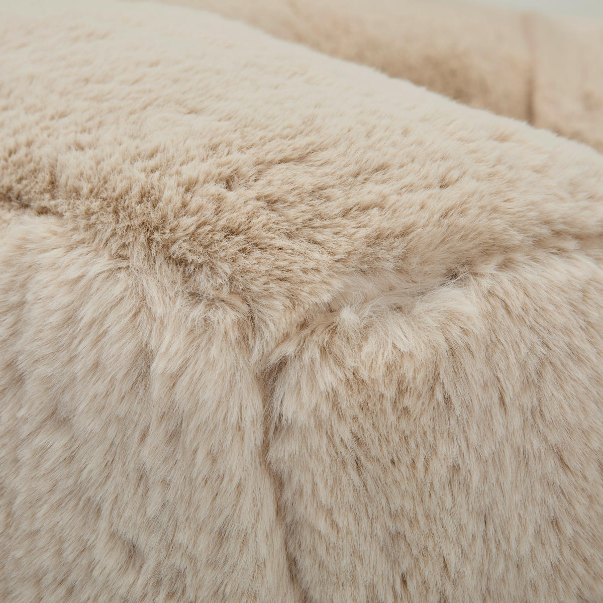 SESSEL in Teddystoff Creme  - Creme, KONVENTIONELL, Textil (115/80/110cm) - Carryhome