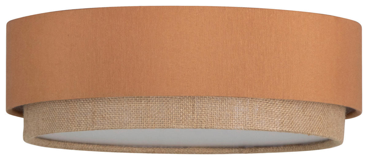 DECKENLEUCHTE 37/14 cm  - Naturfarben/Mokka, Trend, Kunststoff/Textil (37/14cm) - Collett's Monde