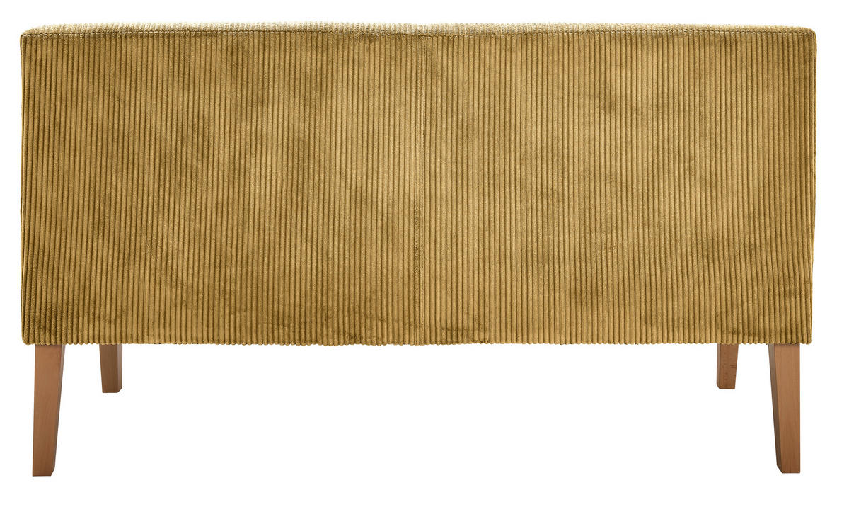 SITZBANK 163/88/75 cm  in Currygelb  - Currygelb/Buchefarben, KONVENTIONELL, Holz/Textil (163/88/75cm) - home24