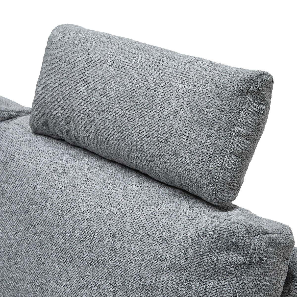 ECKSOFA Webstoff Grau  - Schwarz/Grau, Modern, Textil/Metall (189/87-103/250cm) - MID.YOU