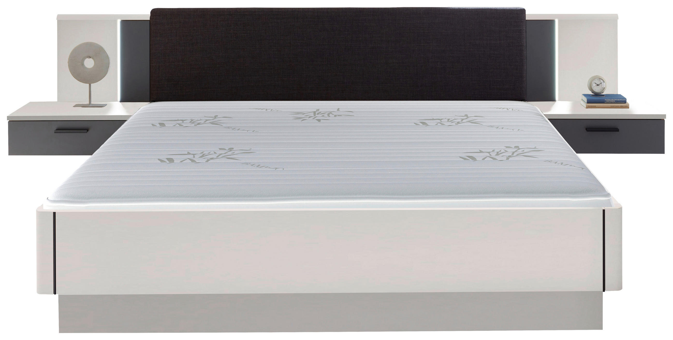 BETTANLAGE 180/200 cm  in Graphitfarben  - Graphitfarben, Basics, Holzwerkstoff (180/200cm) - Livetastic