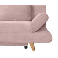 SCHLAFSOFA mit Schlafen auf Sitzhöhe, haustierfreundlicher Bezug Cord Altrosa - Buchefarben/Altrosa, KONVENTIONELL, Holz/Textil (200/75/85cm) - Carryhome
