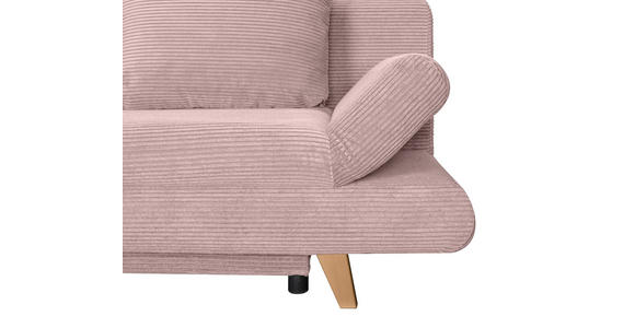 SCHLAFSOFA mit Schlafen auf Sitzhöhe, haustierfreundlicher Bezug Cord Altrosa - Buchefarben/Altrosa, KONVENTIONELL, Holz/Textil (200/75/85cm) - Carryhome