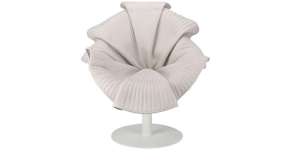 DESIGNSESSEL in beflockt Beige - Beige/Silberfarben, Trend, Kunststoff/Textil (78,5/79/86cm) - Ambia Home