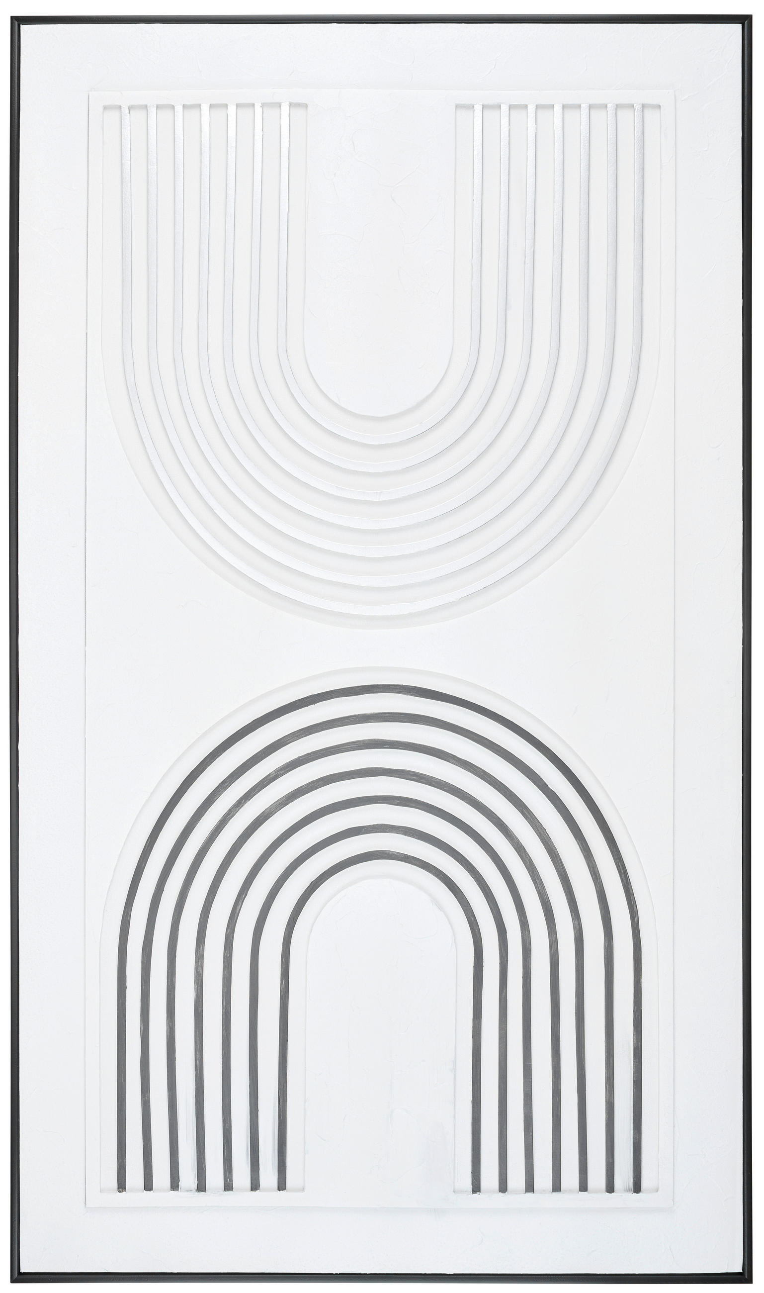 TABLOU PE PÂNZĂ 70/120 cm  - alb/negru, Design, plastic/lemn (70/120cm) - Monee