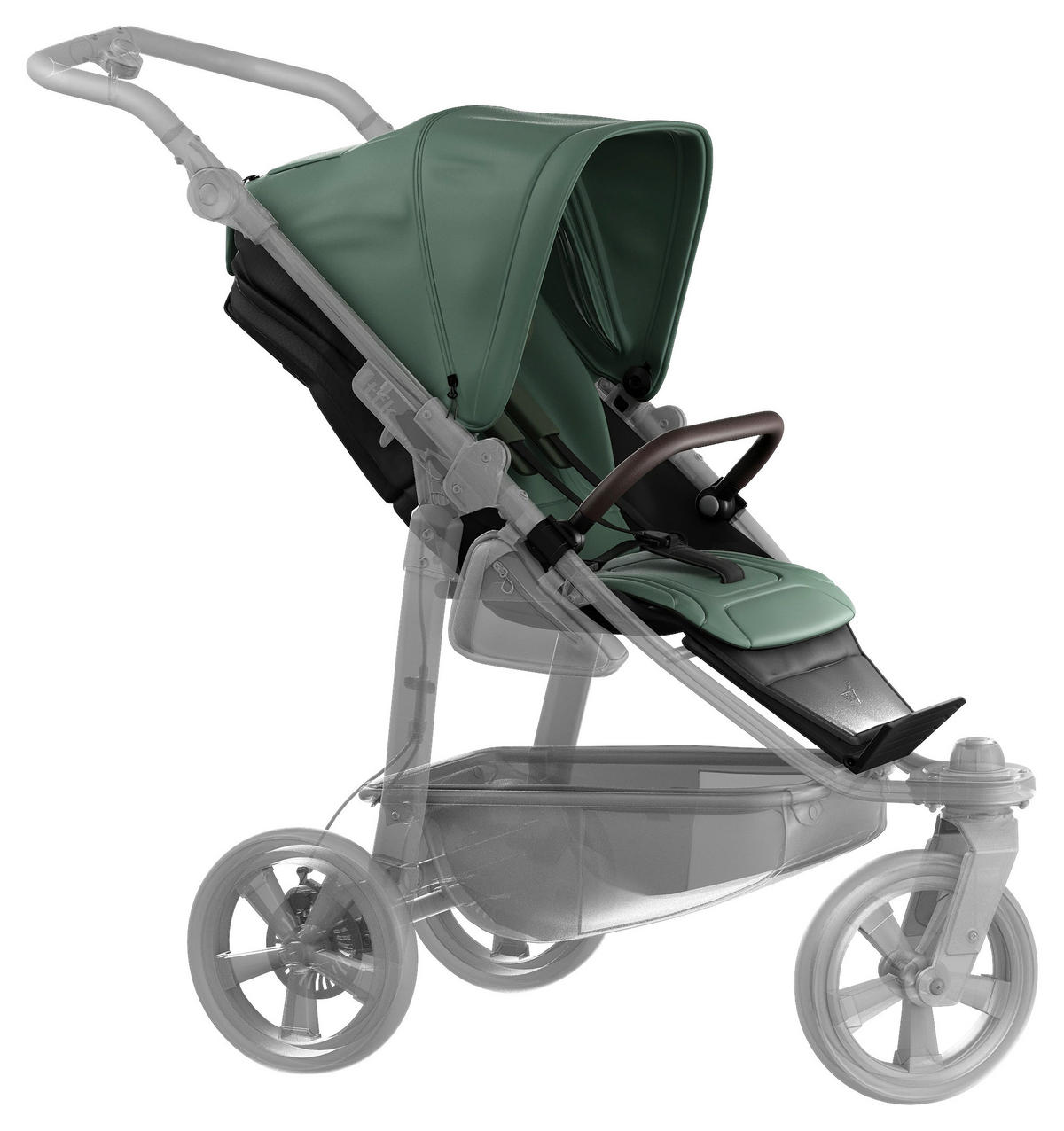 SPORTWAGENAUFSATZ    - Olivgrün, Basics, Textil (34/56/24cm) - TFK