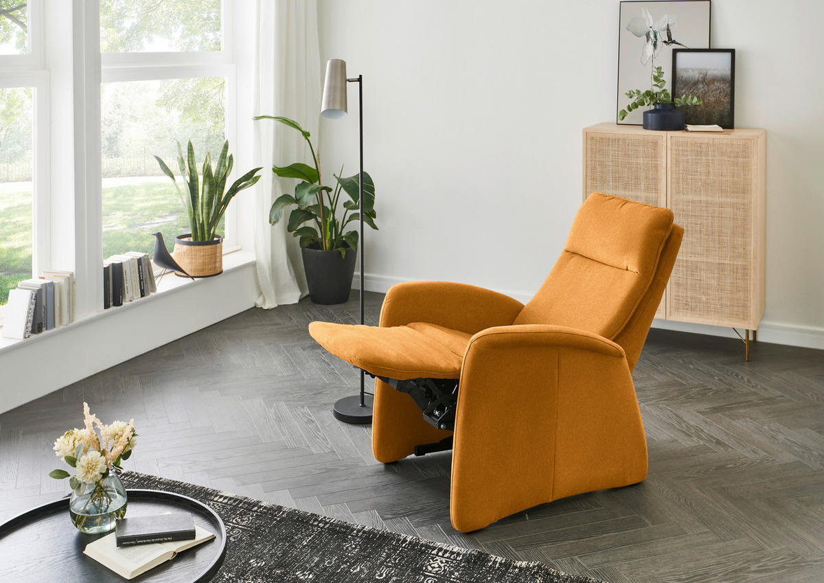 FERNSEHSESSEL in Chenille Currygelb  - Currygelb, Konventionell, Textil (79/114/87-176cm) - Valdera