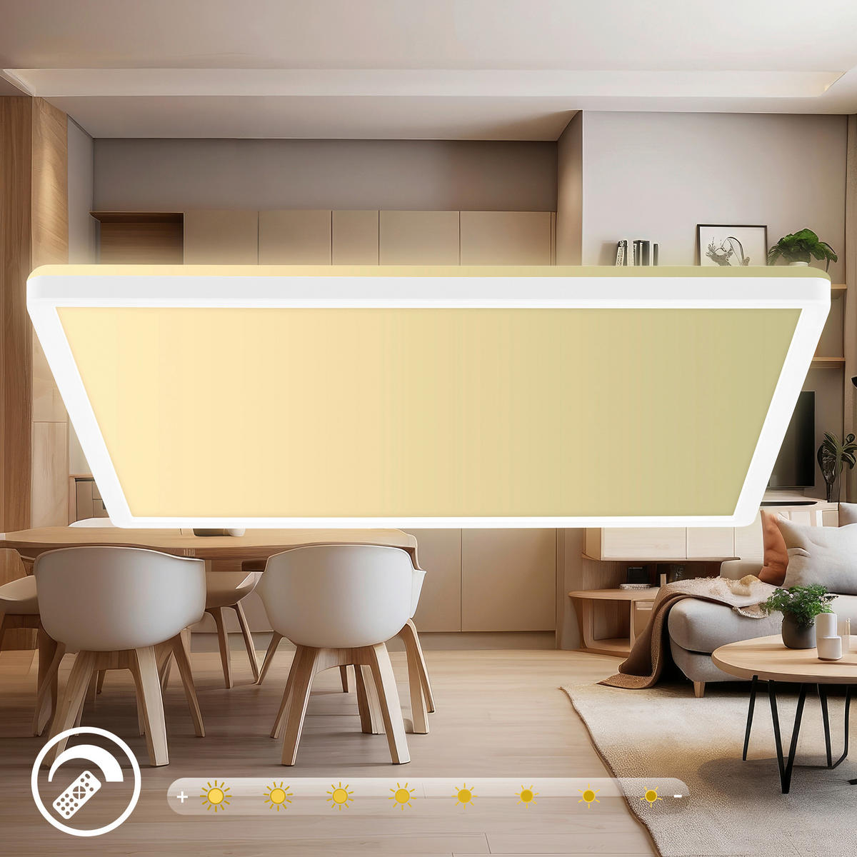 LED-PANEEL Tava A 42/42/3 cm   - Weiß, Basics, Kunststoff (42/42/3cm)